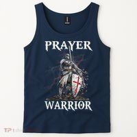 Christian Prayer Warrior Jesus Cross Religious Messages Tank Top thumb 2