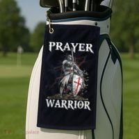 Christian Prayer Warrior Jesus Cross Religious Messages Golf Towel thumb 2