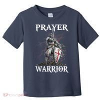 Christian Prayer Warrior Jesus Cross Religious Messages Toddler T-Shirt thumb 0