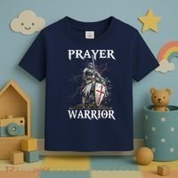 Christian Prayer Warrior Jesus Cross Religious Messages Toddler T-Shirt thumb 3
