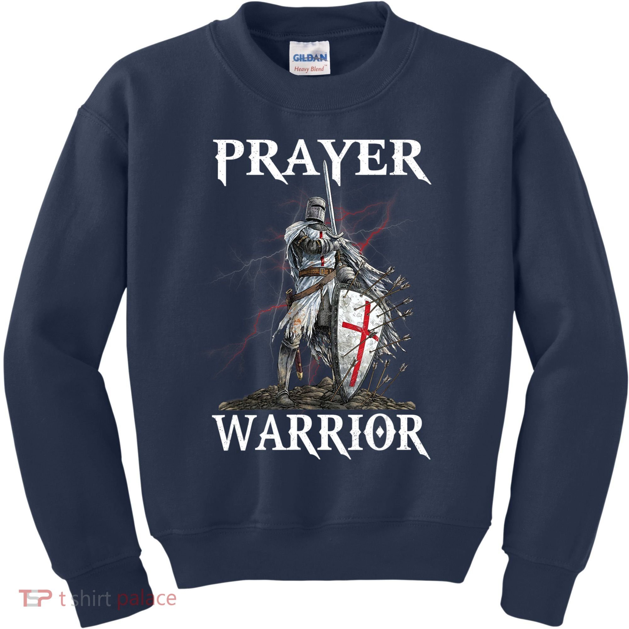 Christian Prayer Warrior Jesus Cross Religious Messages Kids Sweatshirt