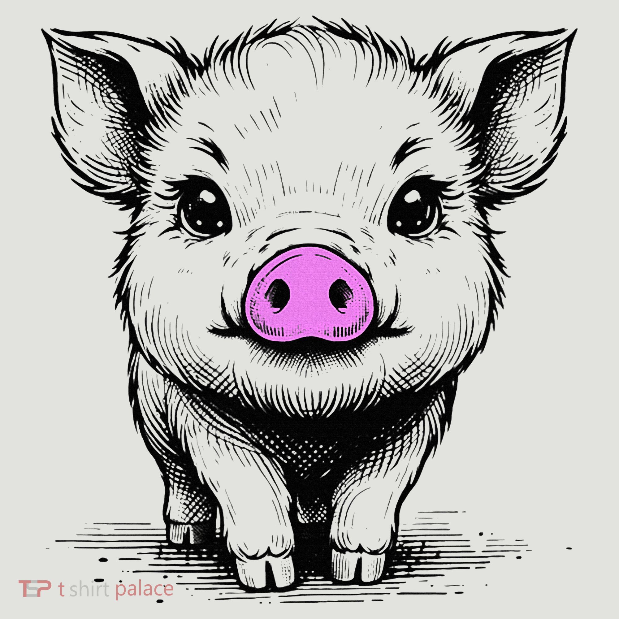 Cute Pig With Nose Drawing 24oz Duet Stainless Steel Tumbler