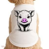 Cute Pig With Nose Drawing Doggie Tank thumb 0