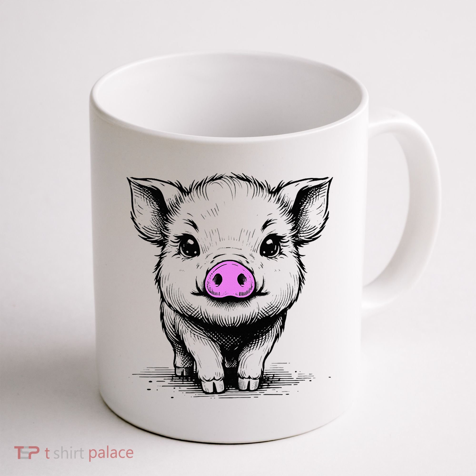 Cute Pig With Nose Drawing Coffee Mug