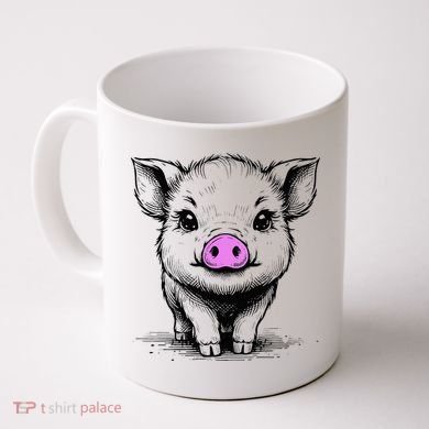 Cute Pig With Nose Drawing Coffee Mug