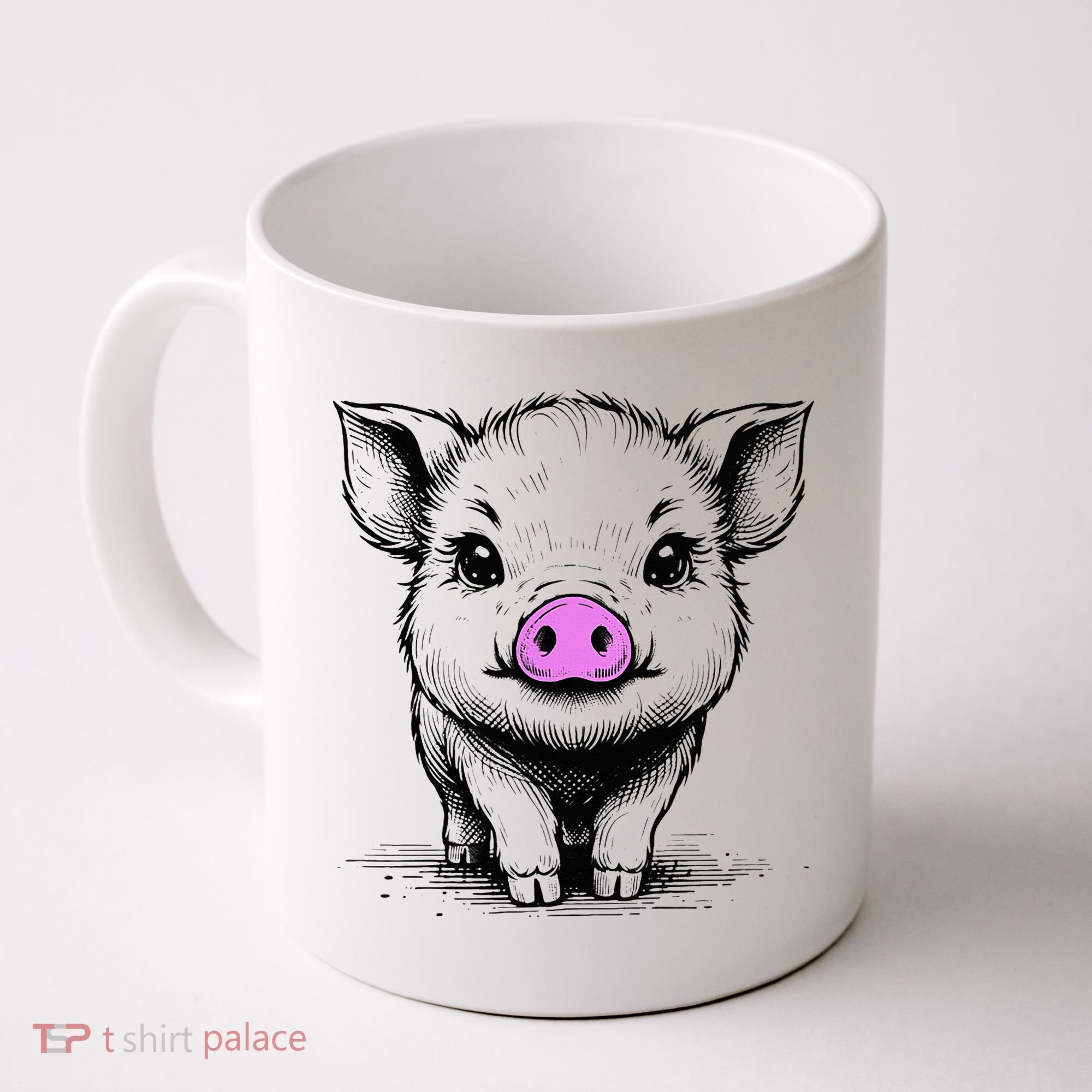 Cute Pig With Nose Drawing Coffee Mug