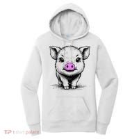 Cute Pig With Nose Drawing Women's Hoodie thumb 0