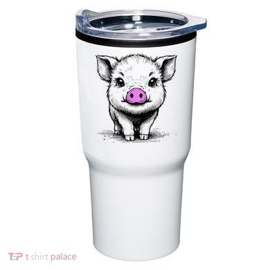 Cute Pig With Nose Drawing Tumbler