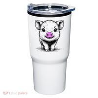 Cute Pig With Nose Drawing Tumbler thumb 0