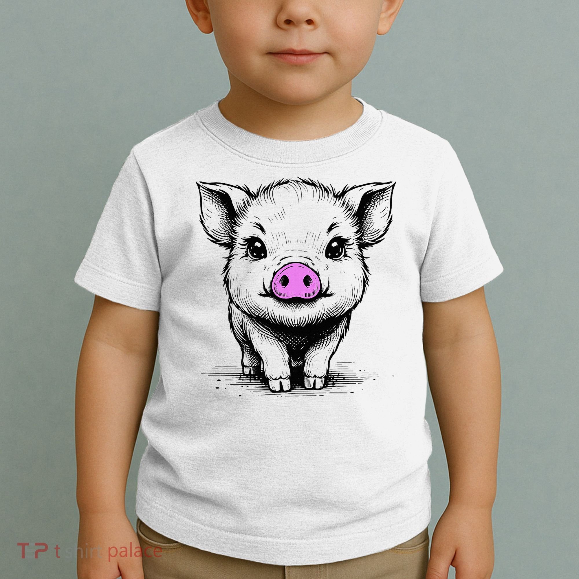 Cute Pig With Nose Drawing Toddler T-Shirt