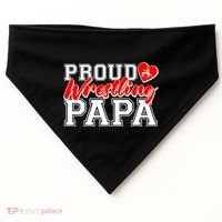 Cute Proud Wrestling Papa USA-Made Doggie Bandana thumb 0