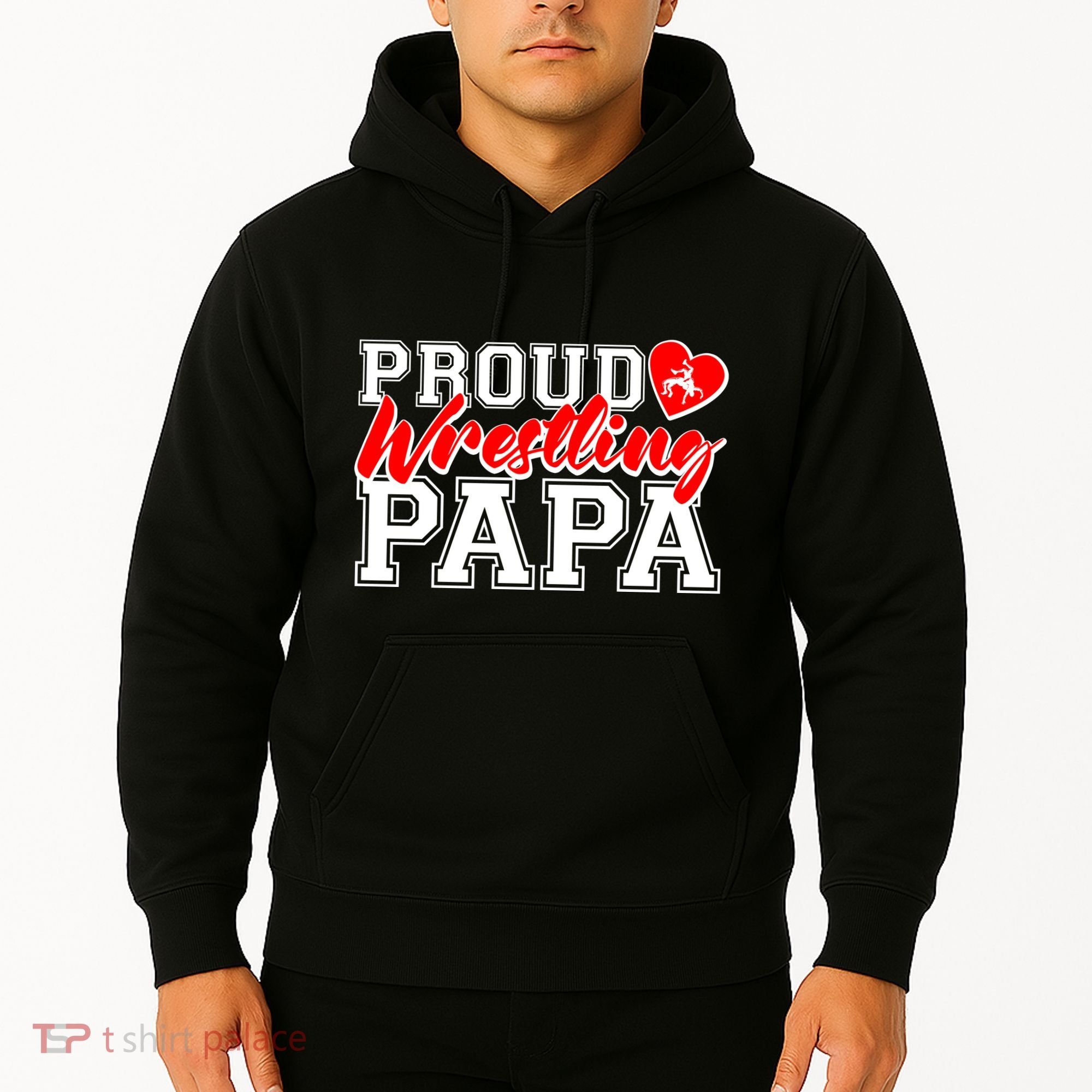 Cute Proud Wrestling Papa Hoodie