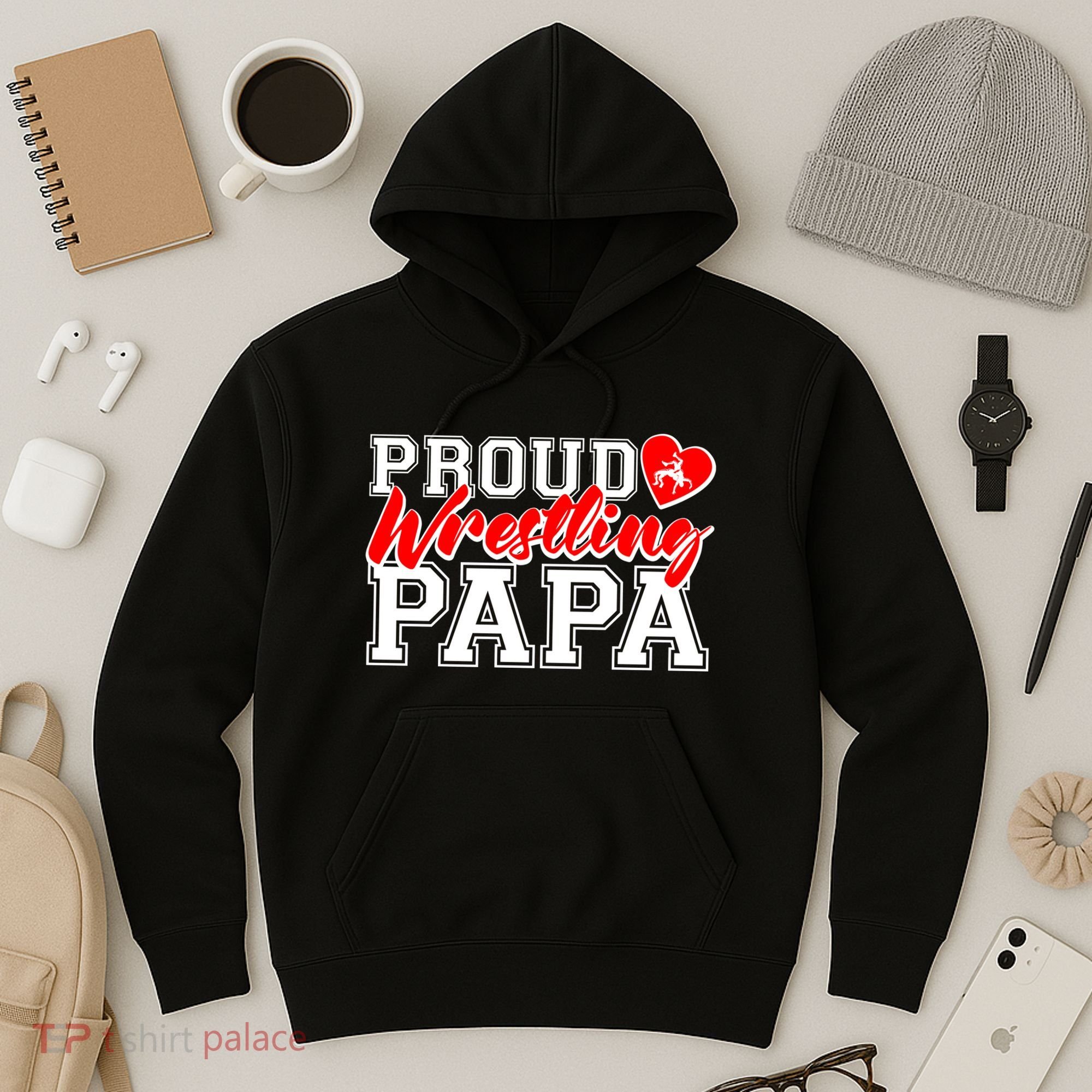 Cute Proud Wrestling Papa Hoodie