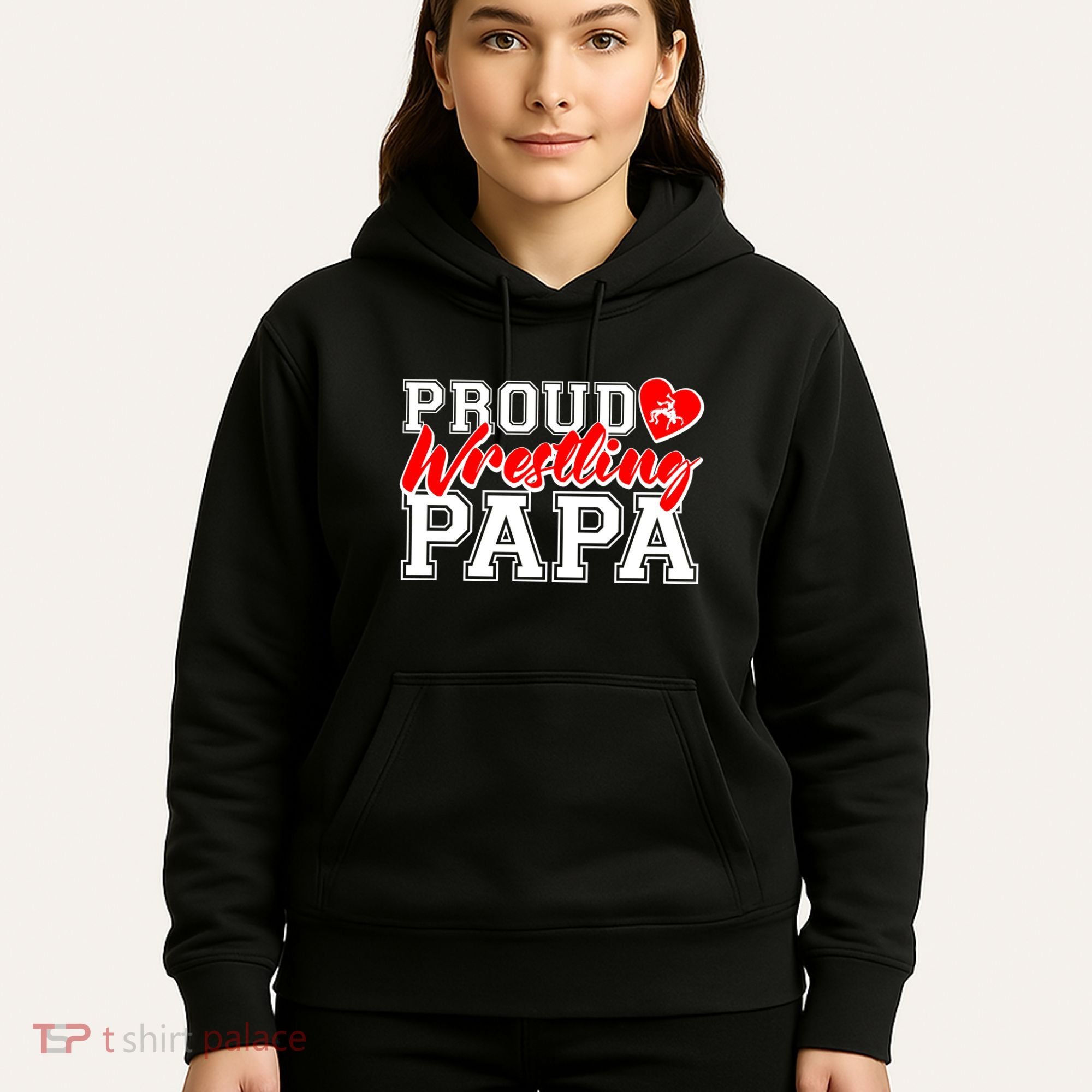 Cute Proud Wrestling Papa Hoodie