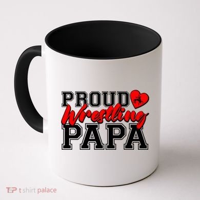 Cute Proud Wrestling Papa Coffee Mug