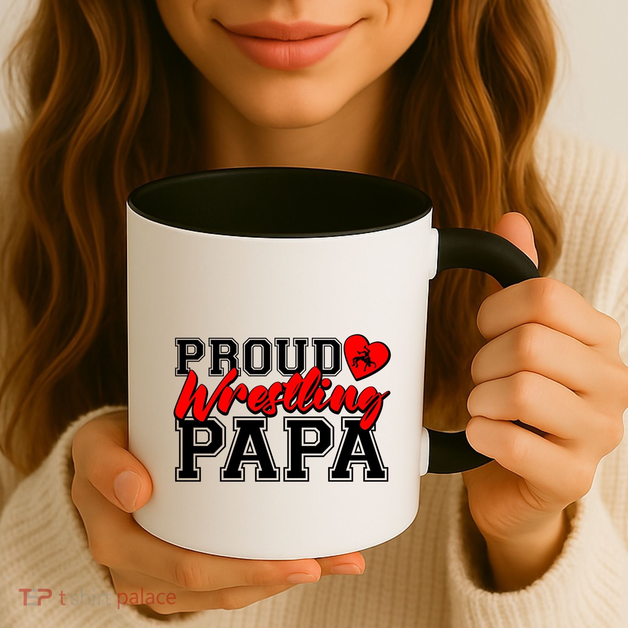 Cute Proud Wrestling Papa Coffee Mug