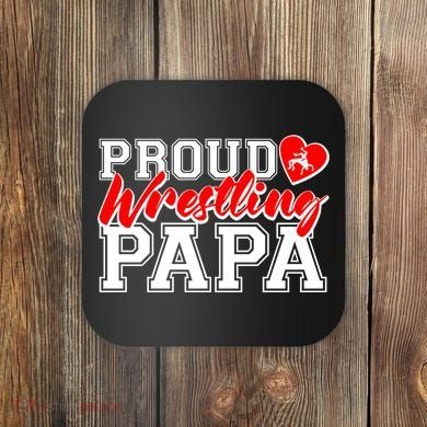 Cute Proud Wrestling Papa Coaster