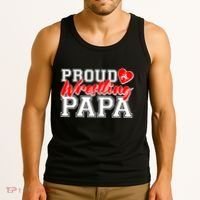 Cute Proud Wrestling Papa Tank Top thumb 3