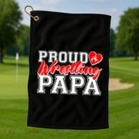Cute Proud Wrestling Papa Golf Towel thumb 1