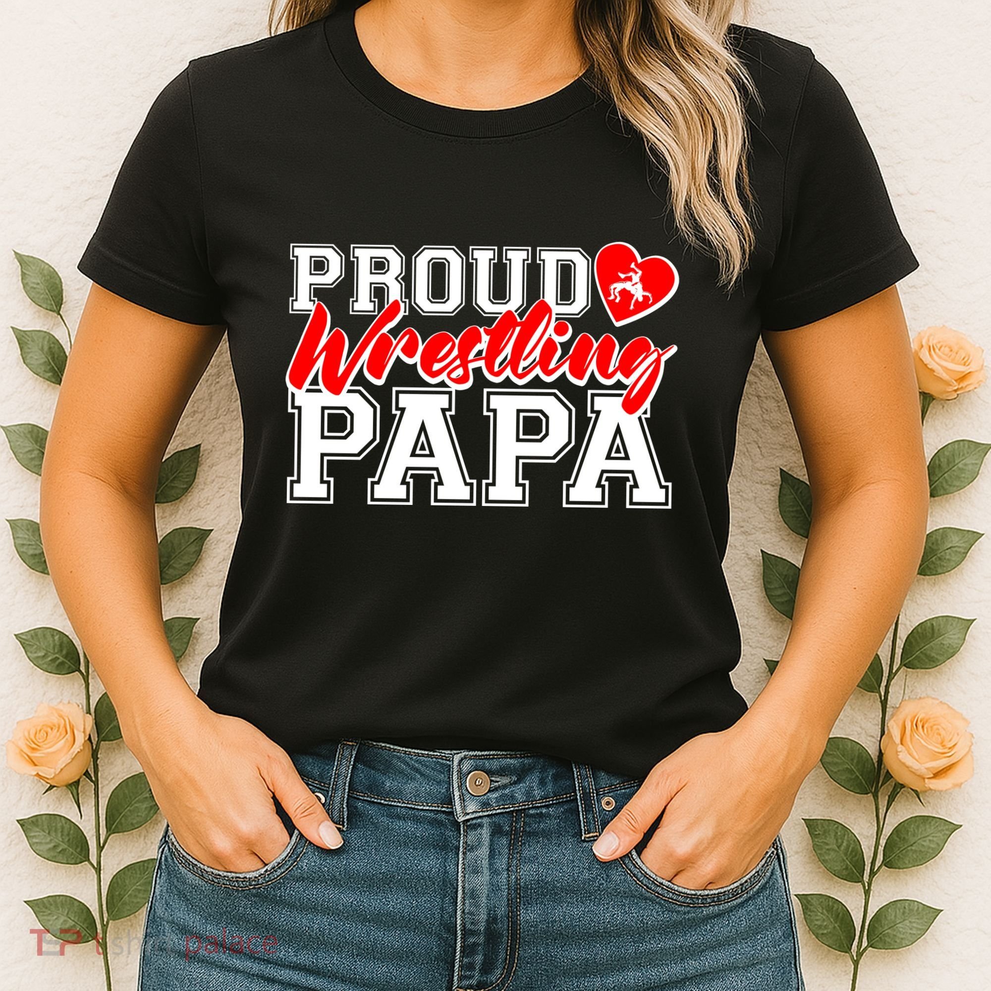 Cute Proud Wrestling Papa Women's T-Shirt