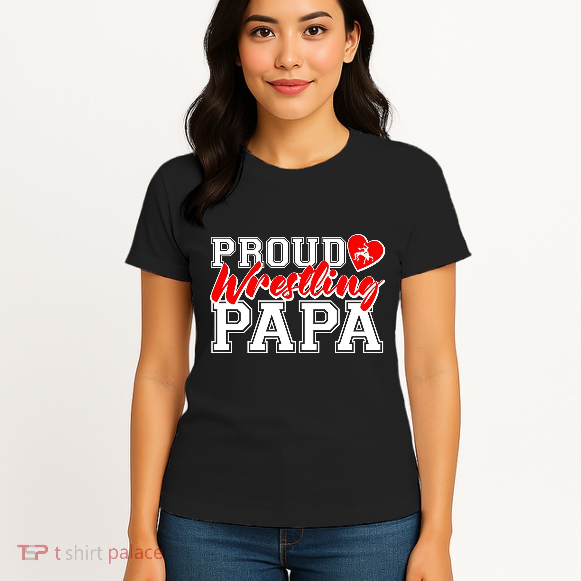 Cute Proud Wrestling Papa Women's T-Shirt