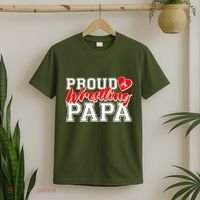 Cute Proud Wrestling Papa T-Shirt thumb 2