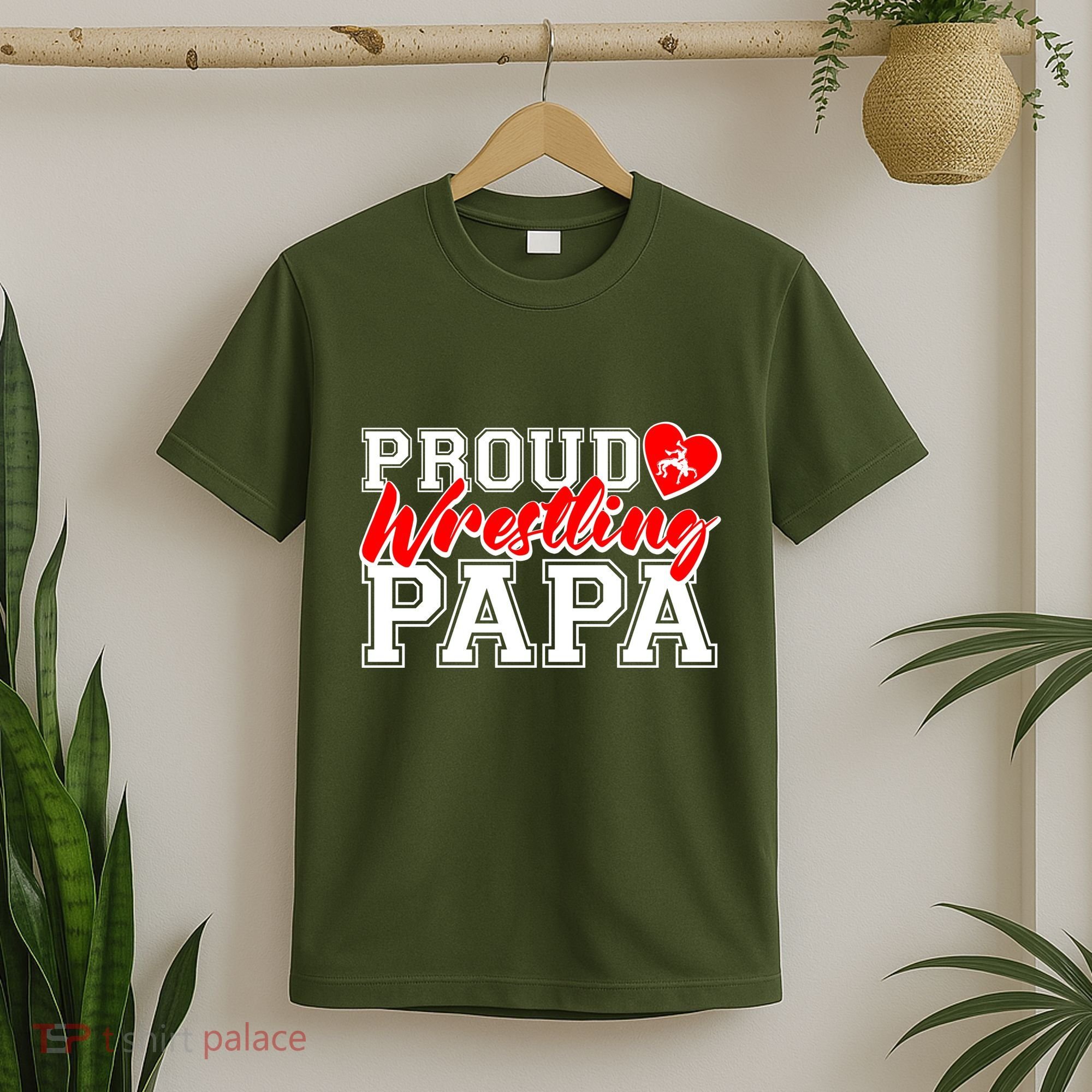 Cute Proud Wrestling Papa T-Shirt