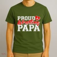 Cute Proud Wrestling Papa T-Shirt thumb 3
