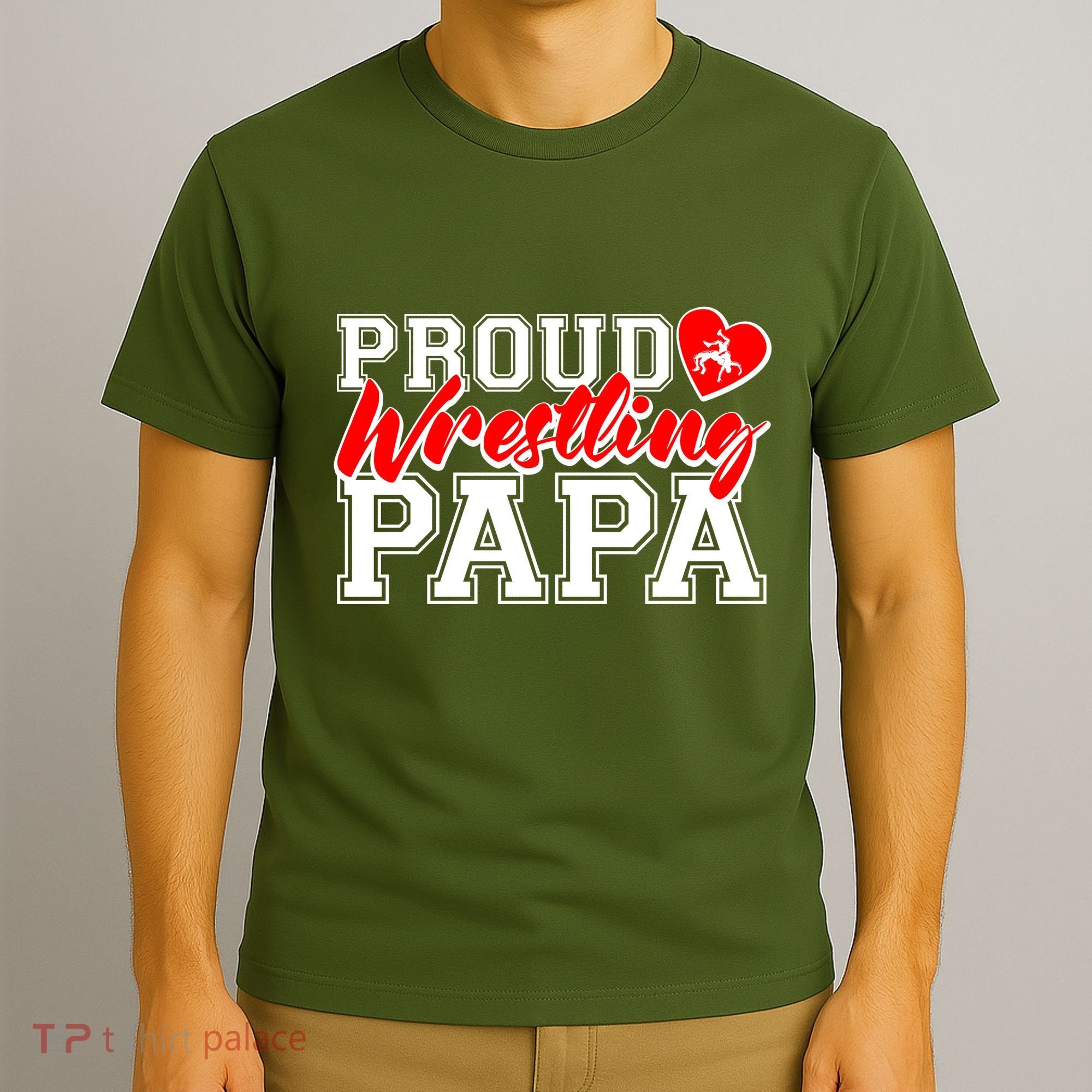 Cute Proud Wrestling Papa T-Shirt