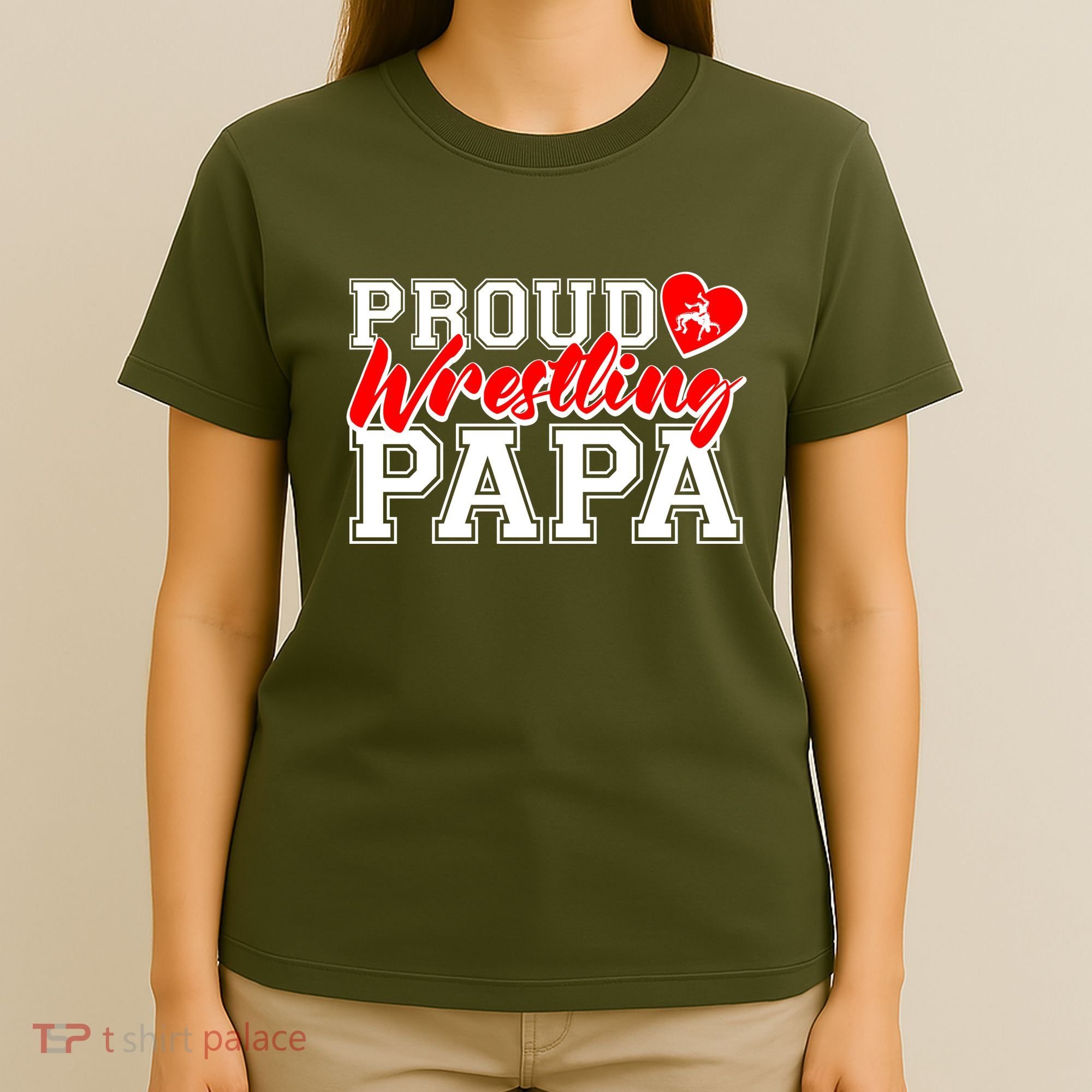 Cute Proud Wrestling Papa T-Shirt