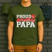 Cute Proud Wrestling Papa T-Shirt thumb 6