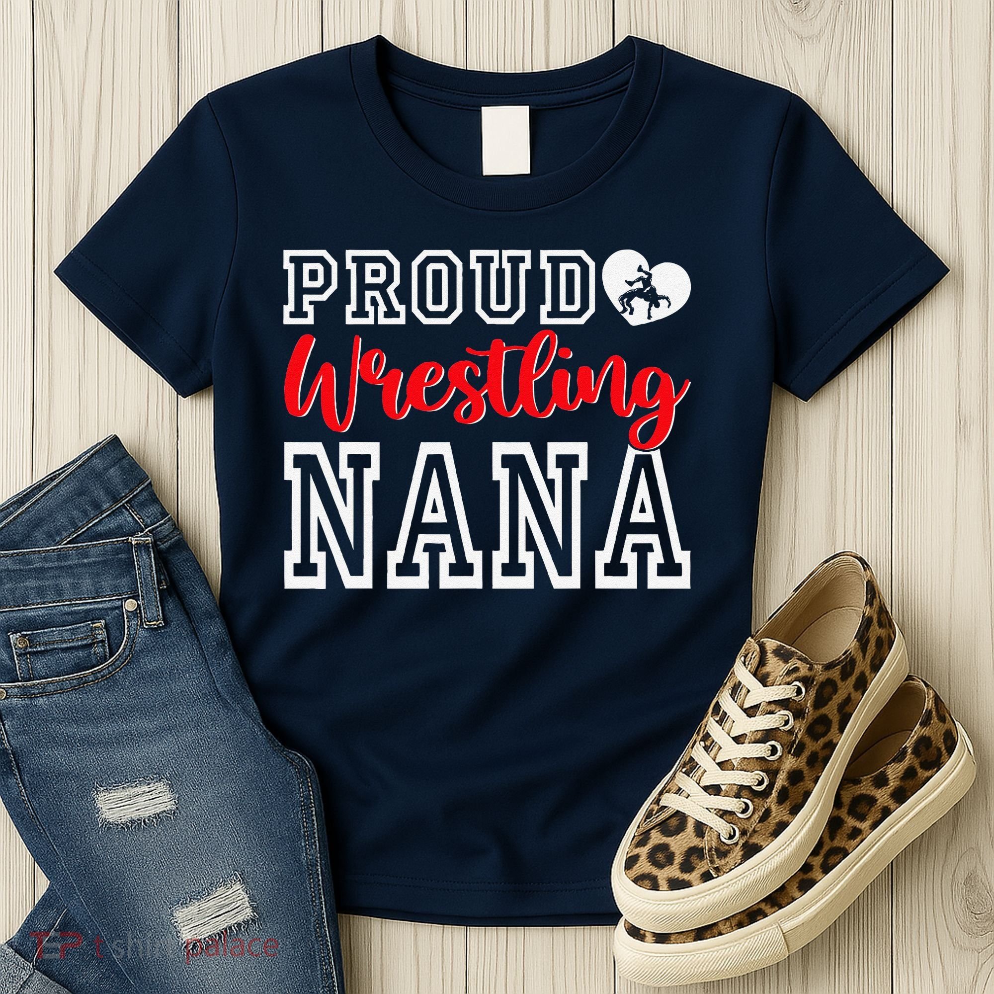 Cute Proud Wrestling Nana MotherS Day Christmas Women's T-Shirt