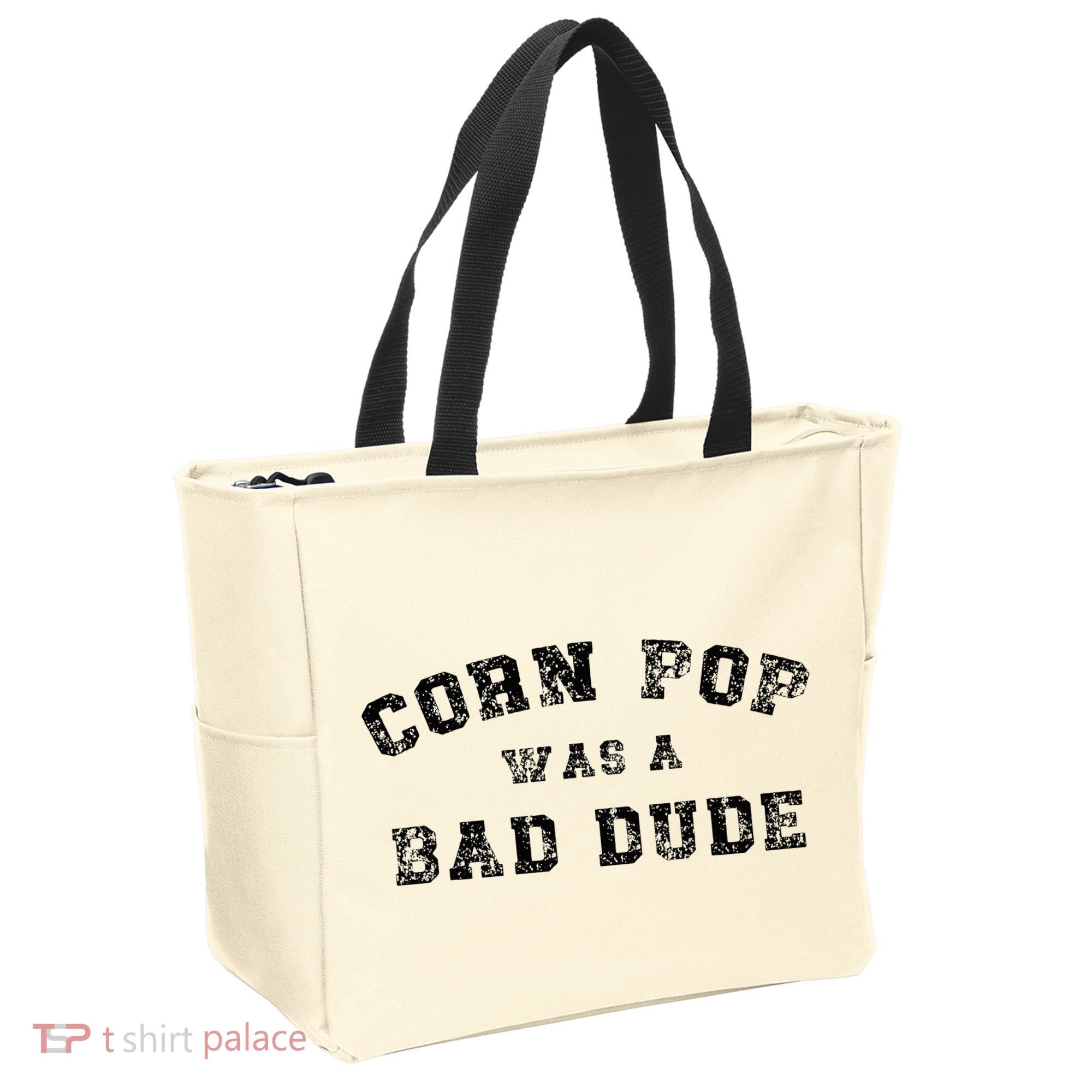 Corn Pop Was A Bad Dude Athletic Cornpop Meme Tote Bag
