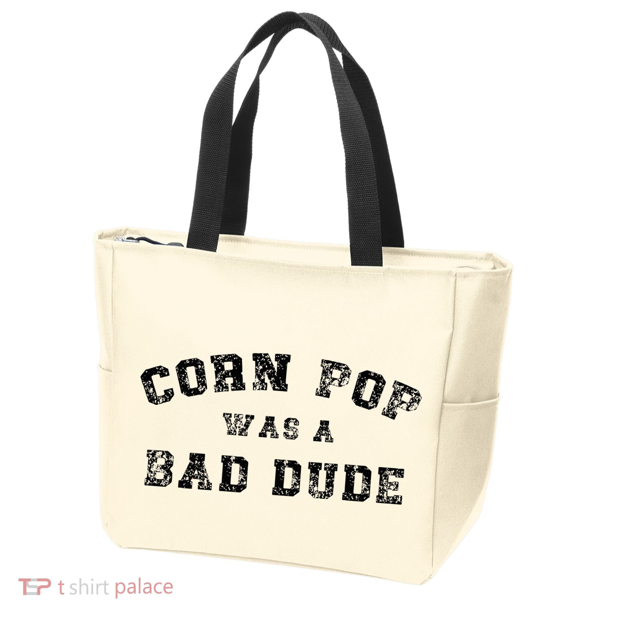 Corn Pop Was A Bad Dude Athletic Cornpop Meme Tote Bag