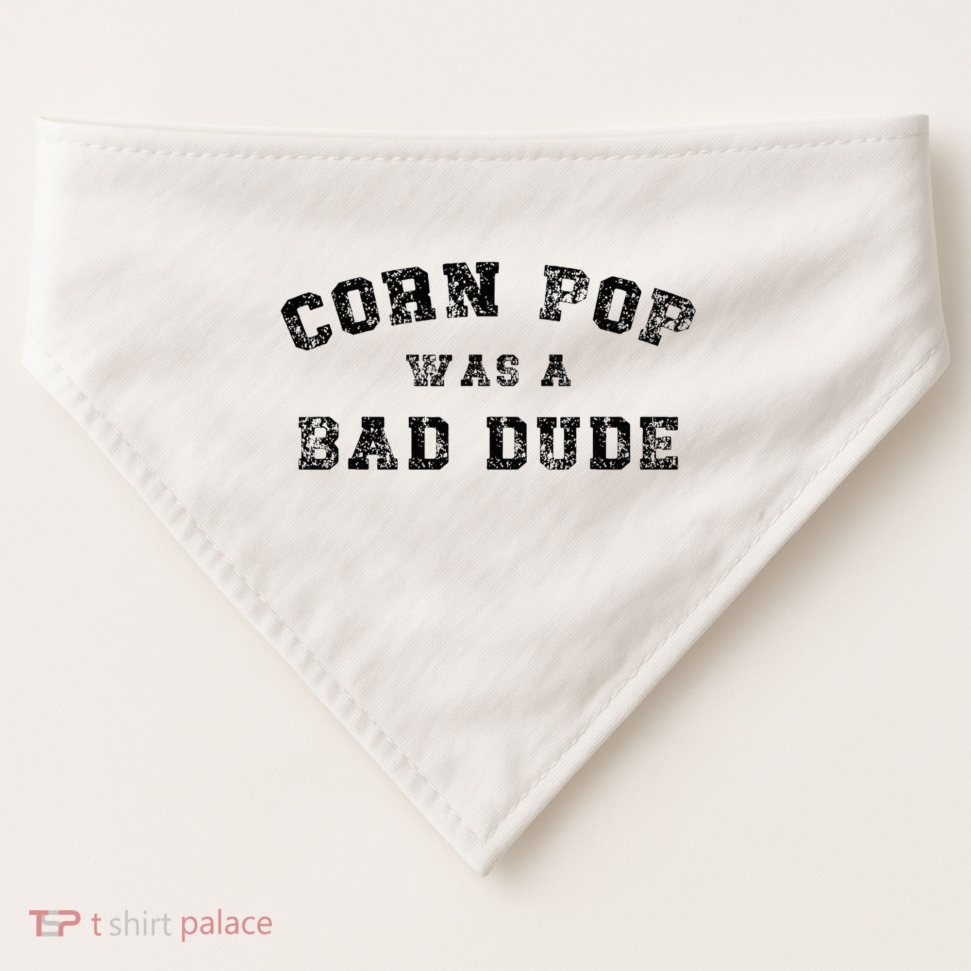 Corn Pop Was A Bad Dude Athletic Cornpop Meme USA-Made Doggie Bandana