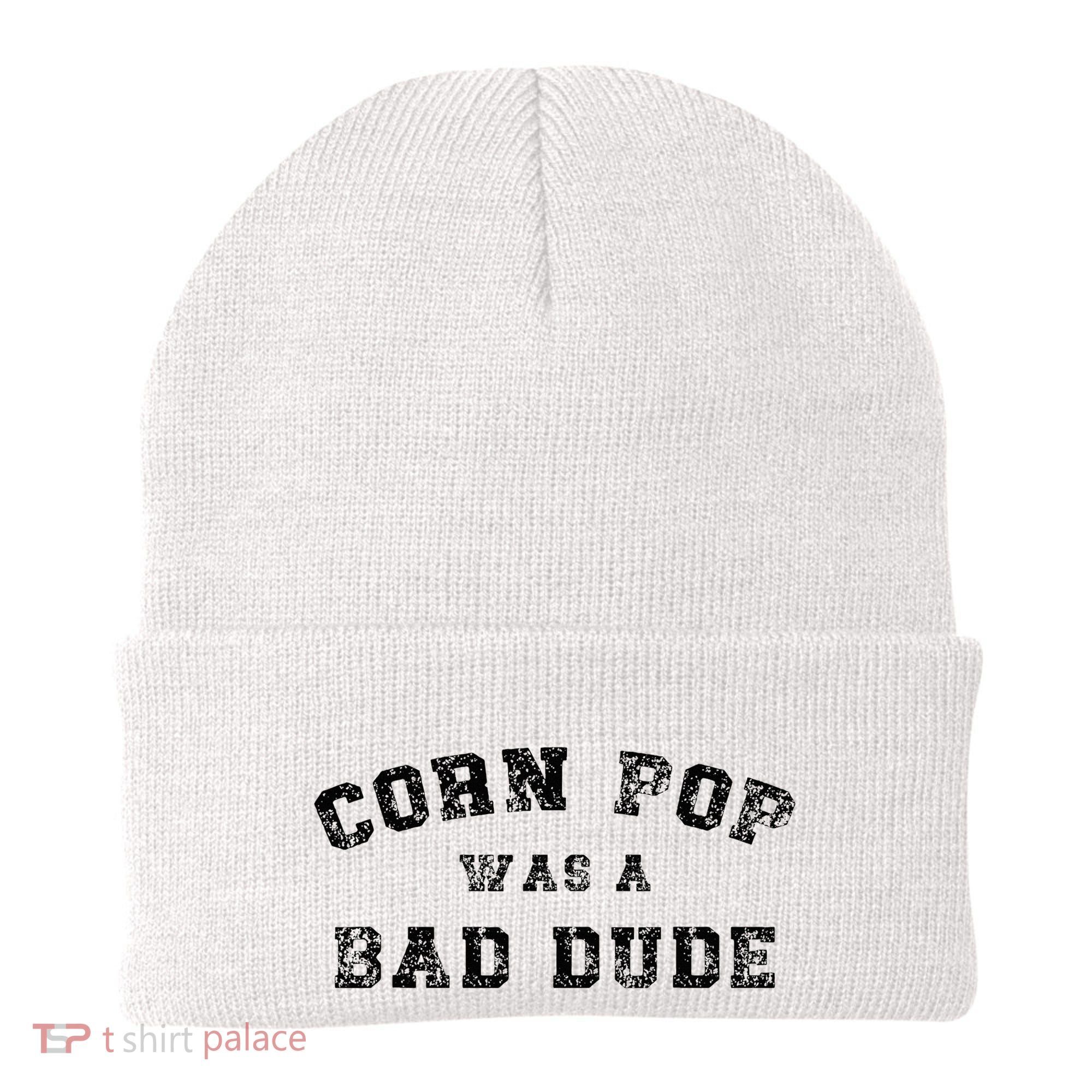 Corn Pop Was A Bad Dude Athletic Cornpop Meme Beanie