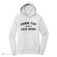 Corn Pop Was A Bad Dude Athletic Cornpop Meme Women's Hoodie thumb 0