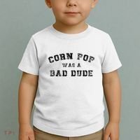 Corn Pop Was A Bad Dude Athletic Cornpop Meme Toddler T-Shirt thumb 2