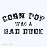Corn Pop Was A Bad Dude Athletic Cornpop Meme Women's Long Sleeve Shirt thumb 2
