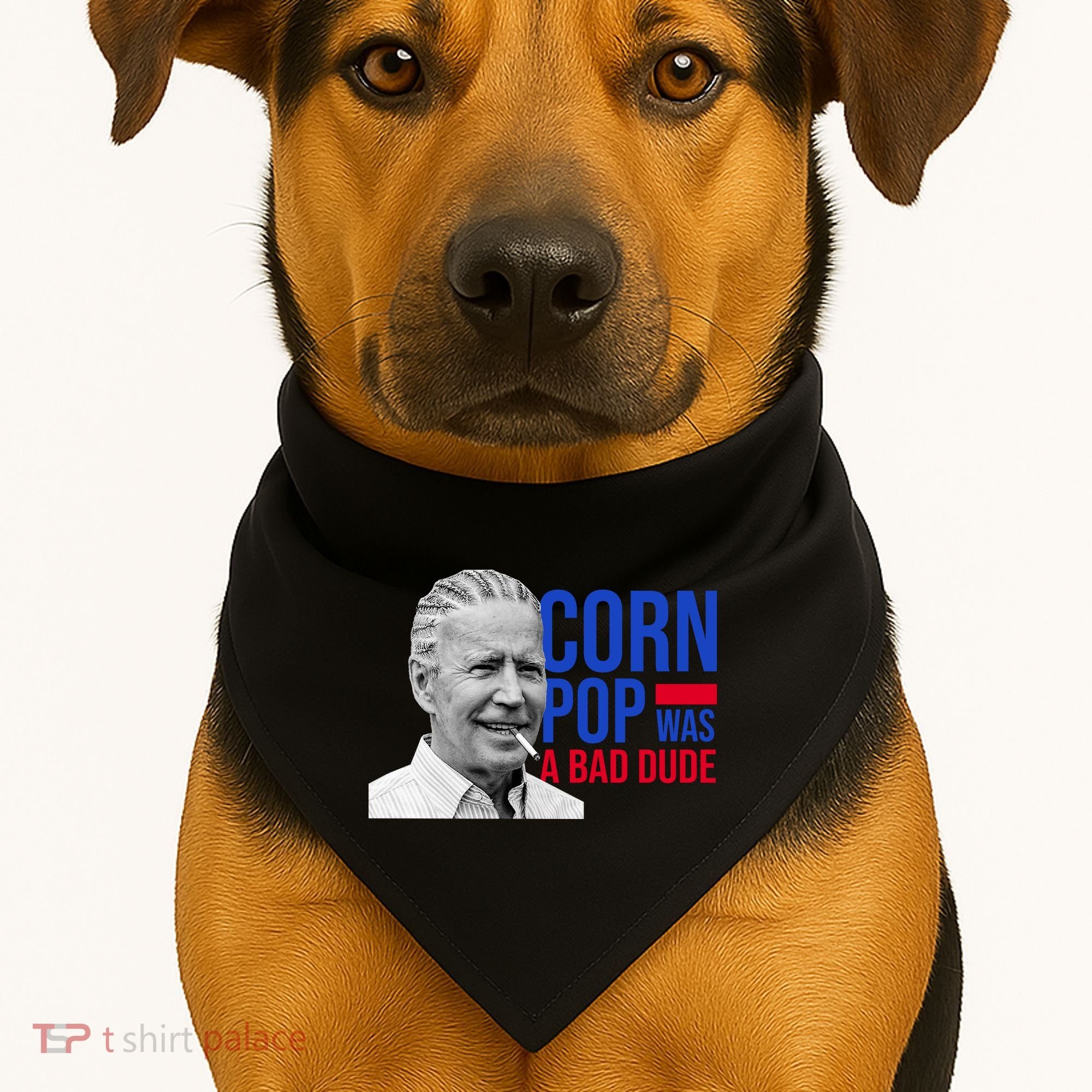 Corn Pop Was A Bad Dude Funny Joe Biden USA-Made Doggie Bandana