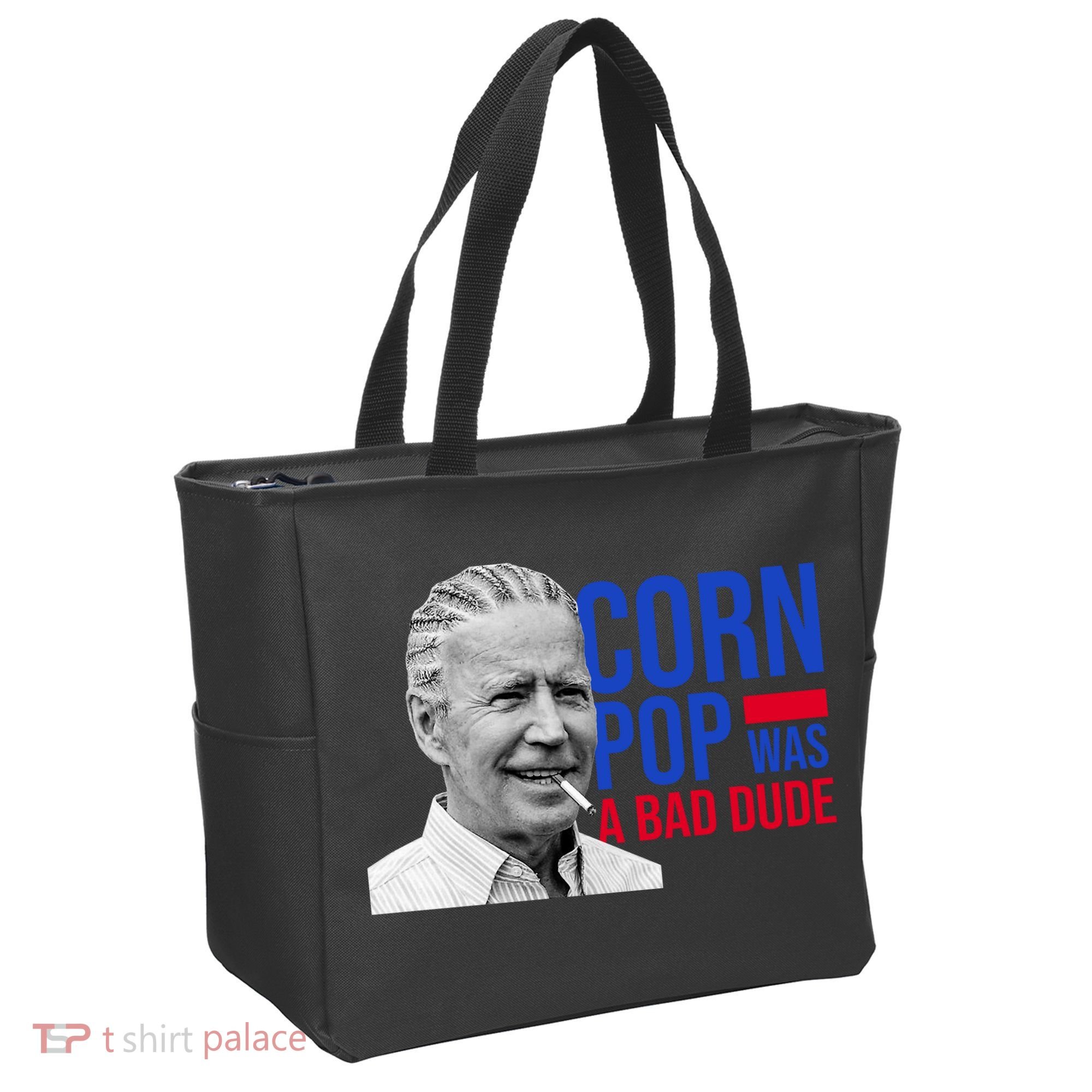 Corn Pop Was A Bad Dude Funny Joe Biden Tote Bag
