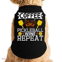 Coffee Pickleball Wine Repeat Doggie Tank thumb 0