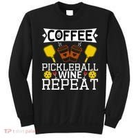 Coffee Pickleball Wine Repeat Sweatshirt thumb 0