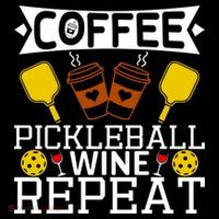 Coffee Pickleball Wine Repeat Coaster thumb 2