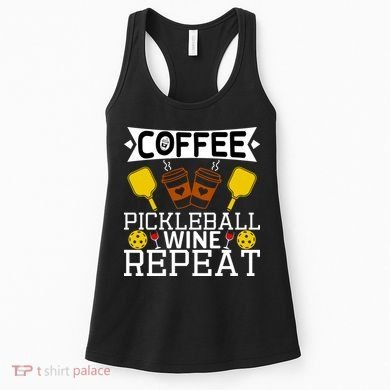 Coffee Pickleball Wine Repeat Women's Tank Top