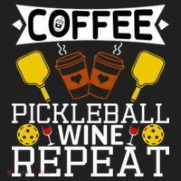 Coffee Pickleball Wine Repeat Golf Towel thumb 3