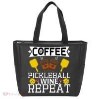 Coffee Pickleball Wine Repeat Tote Bag thumb 0