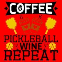 Coffee Pickleball Wine Repeat Santa Hat thumb 1