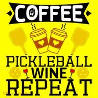 Coffee Pickleball Wine Repeat Hat thumb 2