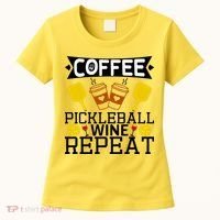 Coffee Pickleball Wine Repeat Women's T-Shirt thumb 0